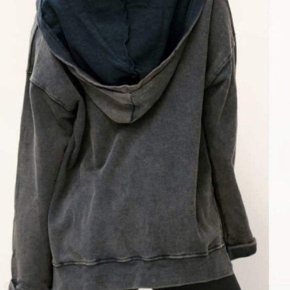 STILLS Cardigan Hoodie Open Front Navy Mineral Wash Cotton Sizes Sm Md & Lg NWT - Picture 11 of 11